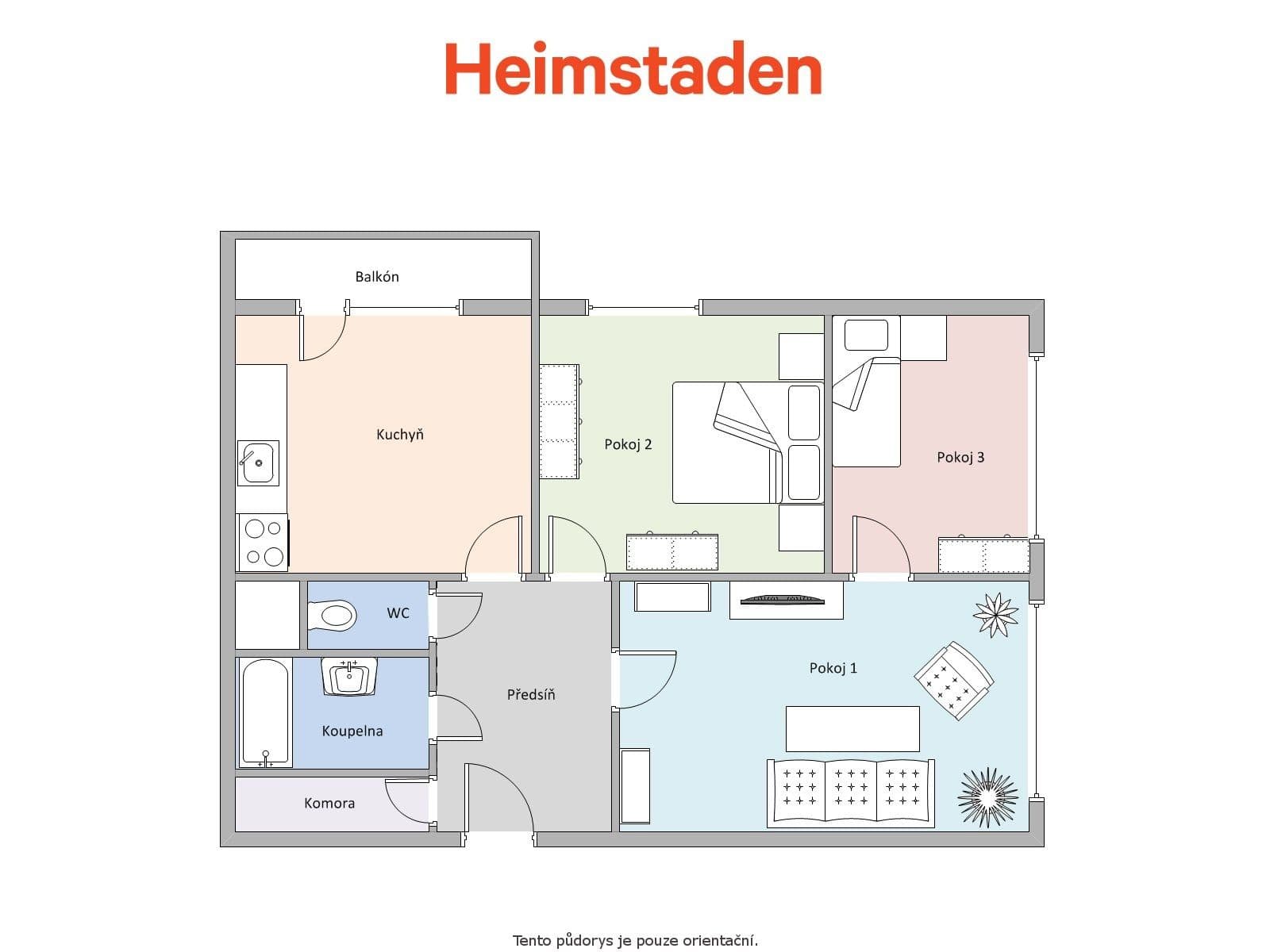 Prenájom bytu 3-izbový 66 m², Masarykova třída, Orlová, Moravskoslezský kraj Prenájom bytu 3-izbový 66 m², Masarykova třída, Orlová, Moravskoslezský kraj