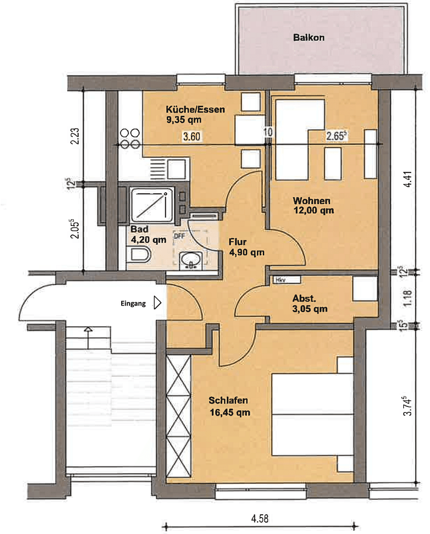 Prenájom bytu 2-izbový 54 m², Donnersbergstr. 33, Frankfurt, Hesensko Prenájom bytu 2-izbový 54 m², Donnersbergstr. 33, Frankfurt, Hesensko