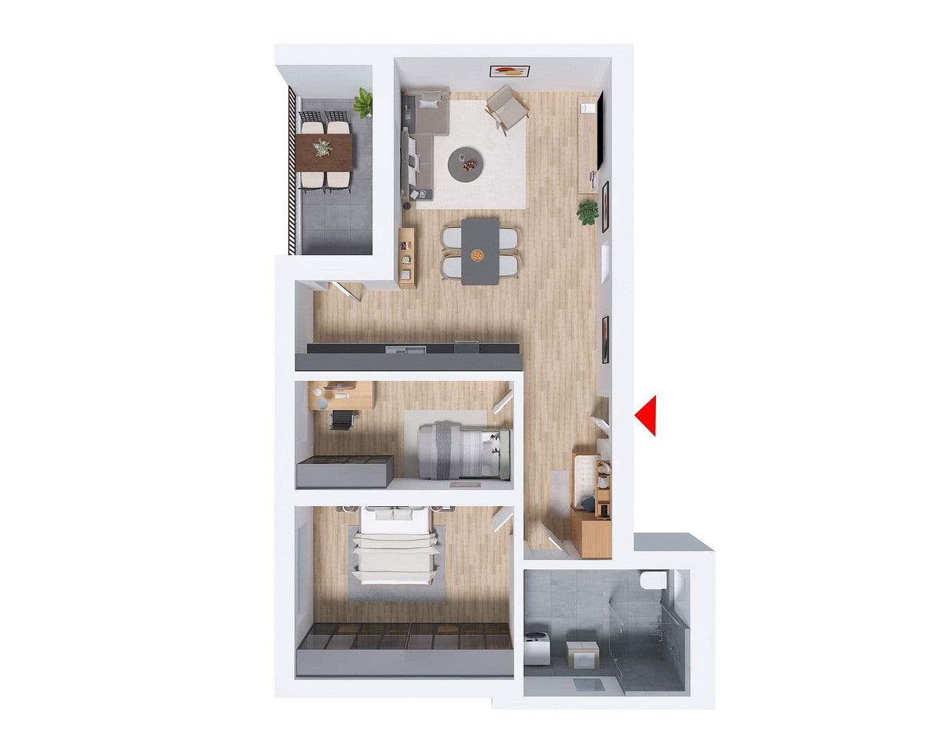 Predaj bytu 3-izbový 72 m², Auerbach, Bavorsko Predaj bytu 3-izbový 72 m², Auerbach, Bavorsko