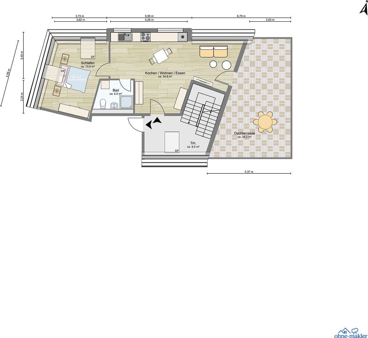 Prenájom bytu 2-izbový 59 m², Eberstadt, Bádensko-Wurttembersko Prenájom bytu 2-izbový 59 m², Eberstadt, Bádensko-Wurttembersko