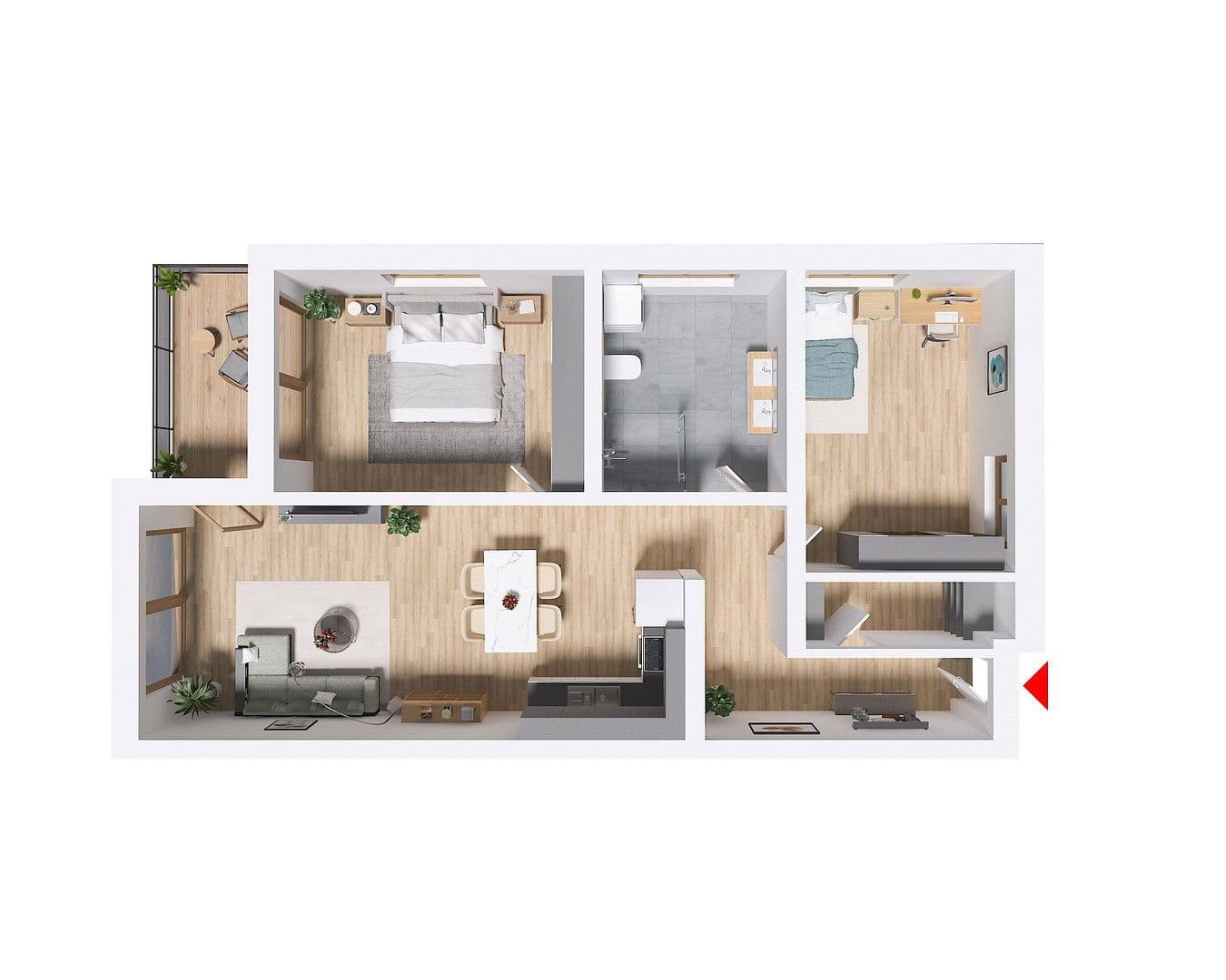 Predaj bytu 3-izbový 80 m², Hengersberg, Bavorsko Predaj bytu 3-izbový 80 m², Hengersberg, Bavorsko