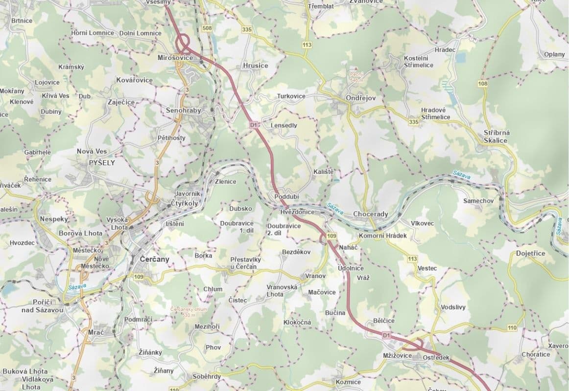 Predaj pozemku 4.369 m², Chocerady, Středočeský kraj Predaj pozemku 4.369 m², Chocerady, Středočeský kraj