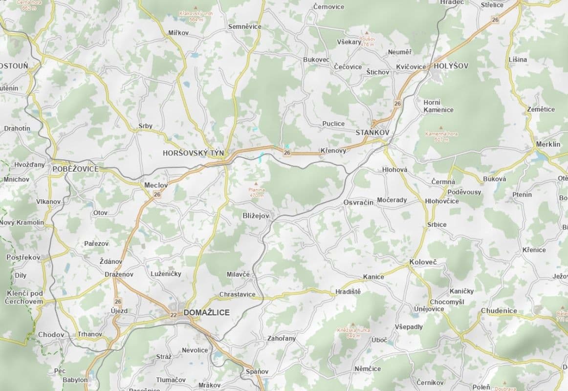 Predaj pozemku 62.245 m², Horšovský Týn, Plzeňský kraj Predaj pozemku 62.245 m², Horšovský Týn, Plzeňský kraj