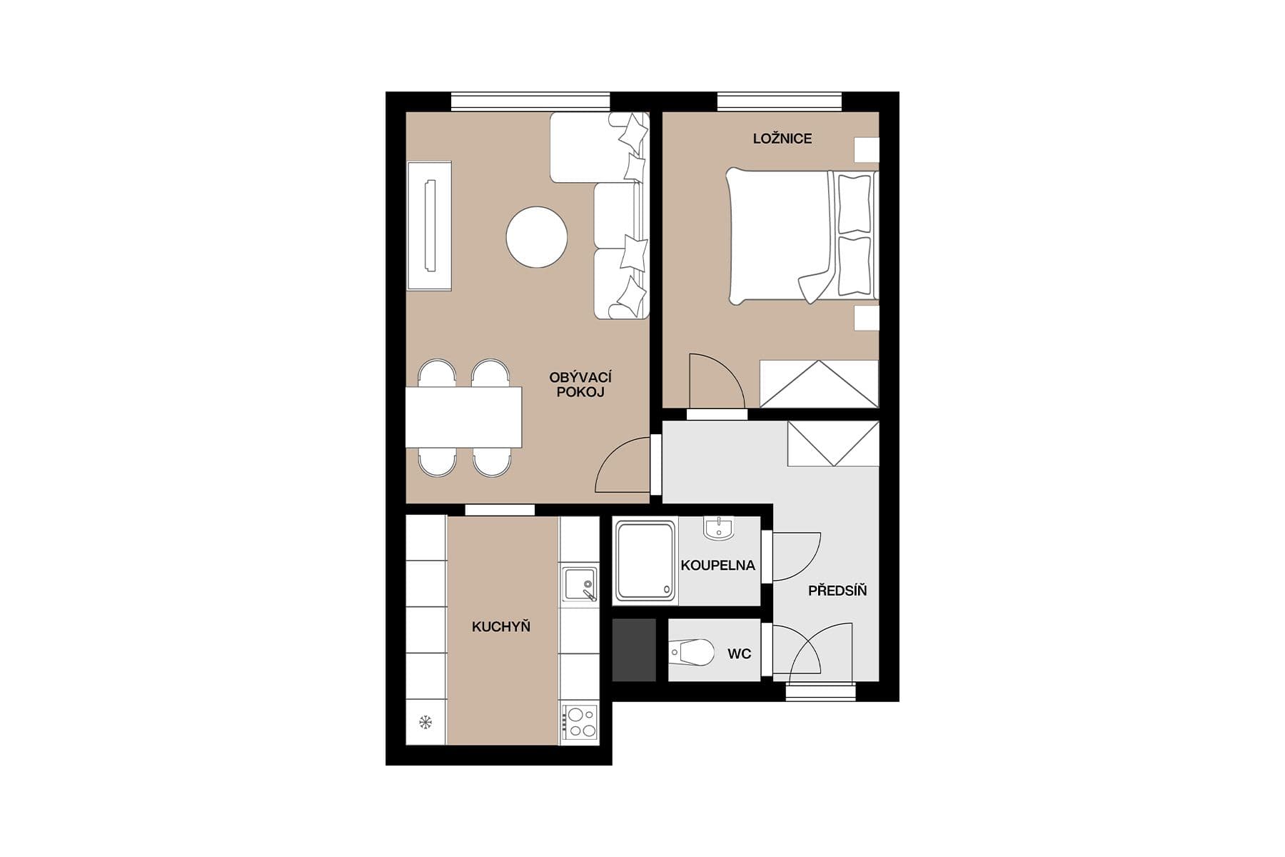 Predaj bytu 2-izbový 41 m², Ratibořská, Praha, Praha Predaj bytu 2-izbový 41 m², Ratibořská, Praha, Praha