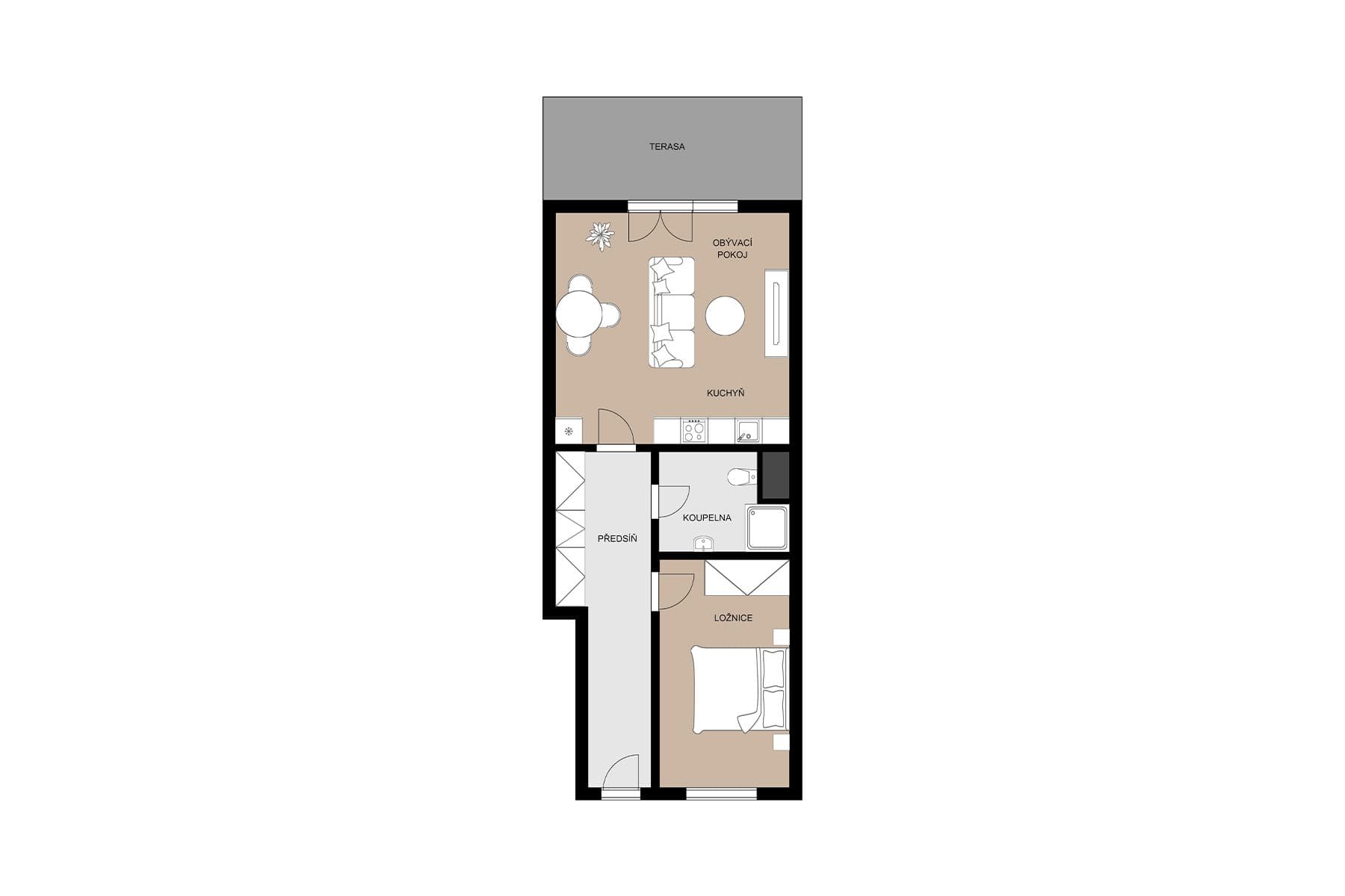 Predaj bytu 2-izbový 50 m², Českomoravská, Praha, Praha Predaj bytu 2-izbový 50 m², Českomoravská, Praha, Praha