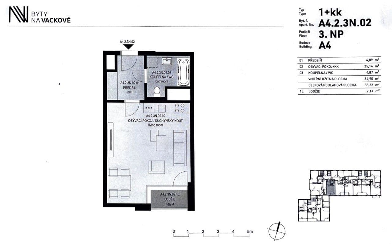 Prenájom bytu 1-izbový 38 m², Olgy Havlové, Praha, Praha Prenájom bytu 1-izbový 38 m², Olgy Havlové, Praha, Praha