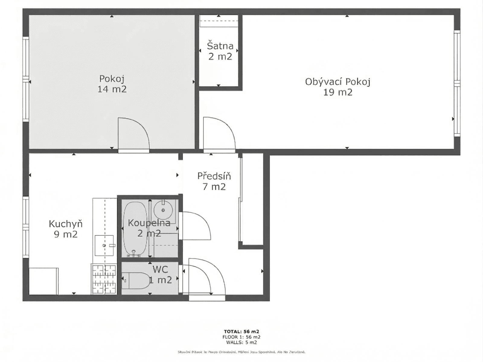 Prenájom bytu 2-izbový 55 m², Bydžovského, Praha, Praha Prenájom bytu 2-izbový 55 m², Bydžovského, Praha, Praha
