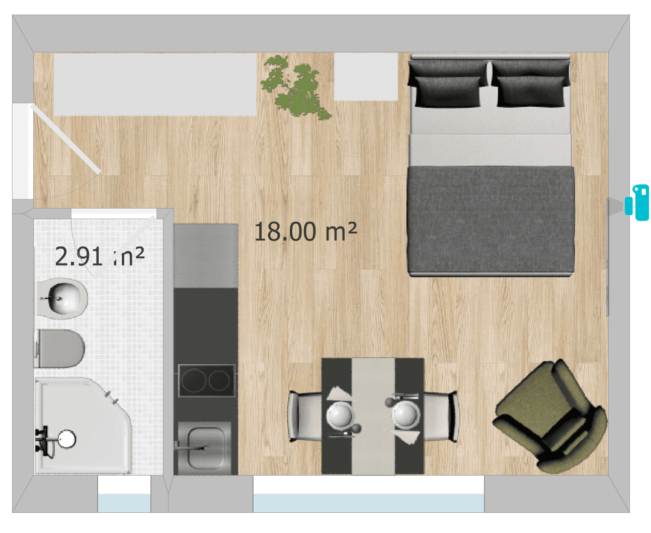 Prenájom bytu 1-izbový 22 m², Rathausstraße 7, Hockenheim, Bádensko-Wurttembersko Prenájom bytu 1-izbový 22 m², Rathausstraße 7, Hockenheim, Bádensko-Wurttembersko