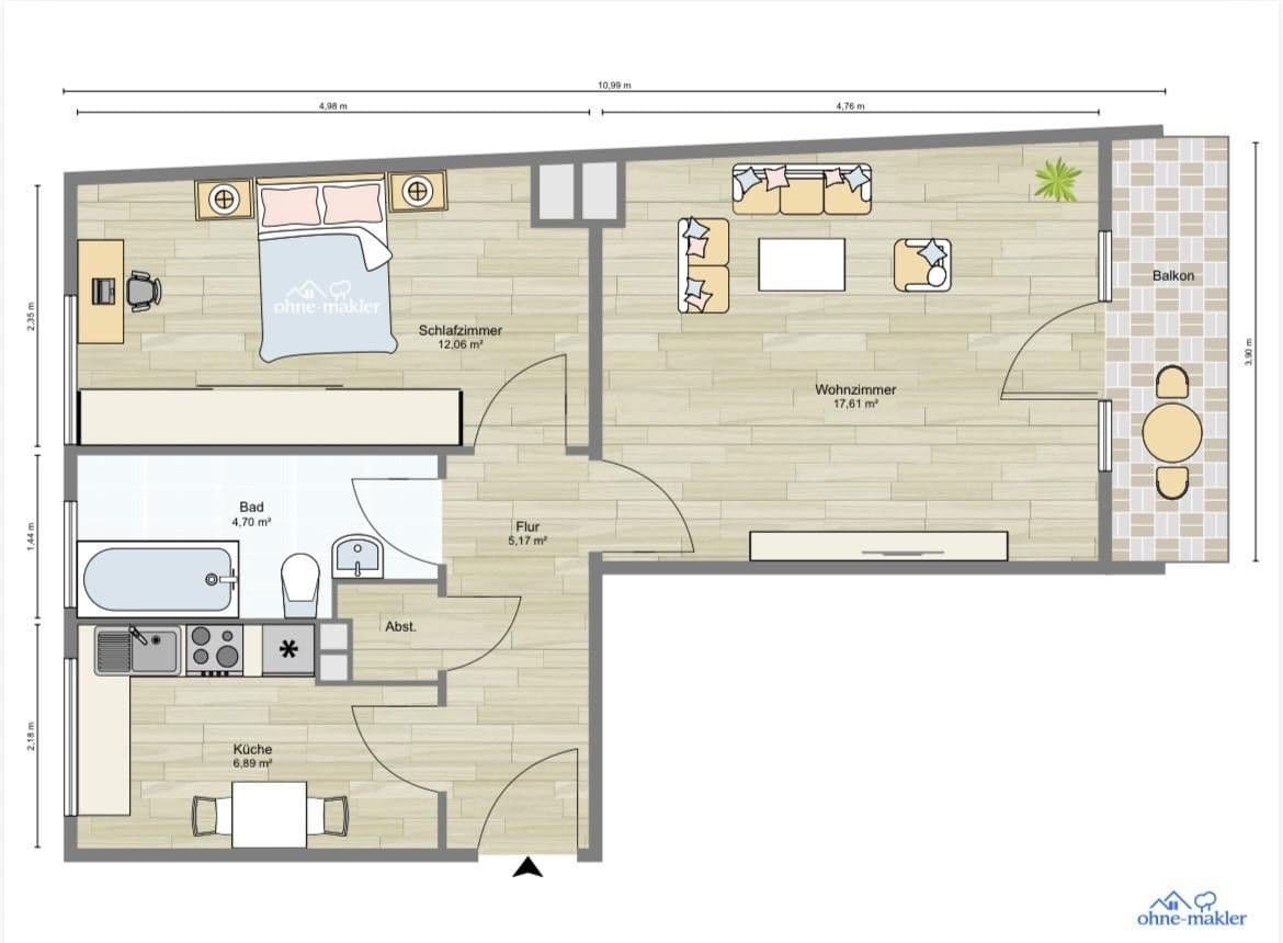 Prenájom bytu 2-izbový 50 m², Kaiser-Wilhelm-Str. 44, Berlin, Berlín Prenájom bytu 2-izbový 50 m², Kaiser-Wilhelm-Str. 44, Berlin, Berlín