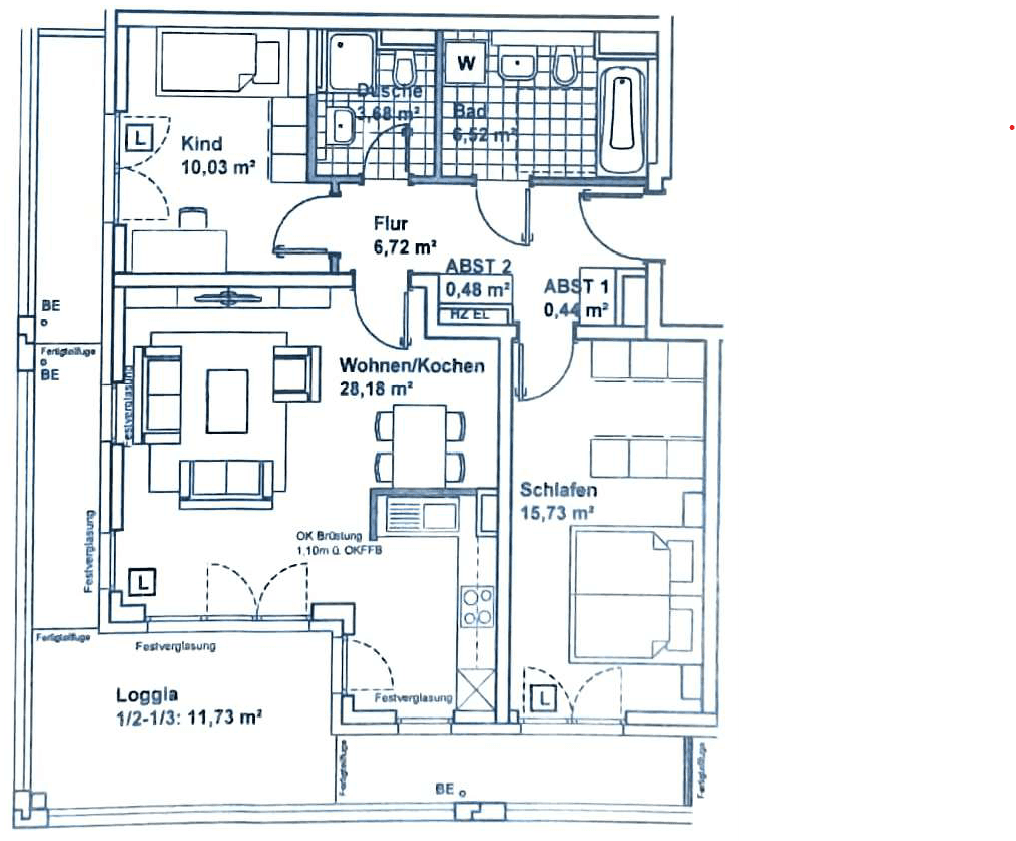 Prenájom bytu 3-izbový 83 m², München, Bavorsko Prenájom bytu 3-izbový 83 m², München, Bavorsko