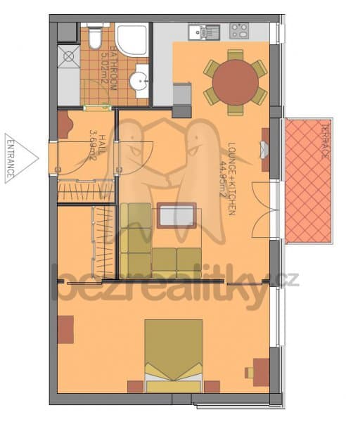 Prenájom bytu 2-izbový 59 m², Na Zatlance, Praha, Praha Prenájom bytu 2-izbový 59 m², Na Zatlance, Praha, Praha