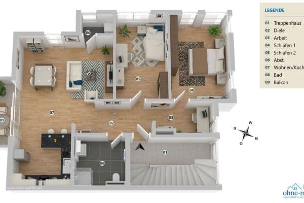 Prenájom bytu 3-izbový 87 m², Paderborn, Severné Porýnie - Westfálsko Prenájom bytu 3-izbový 87 m², Paderborn, Severné Porýnie - Westfálsko