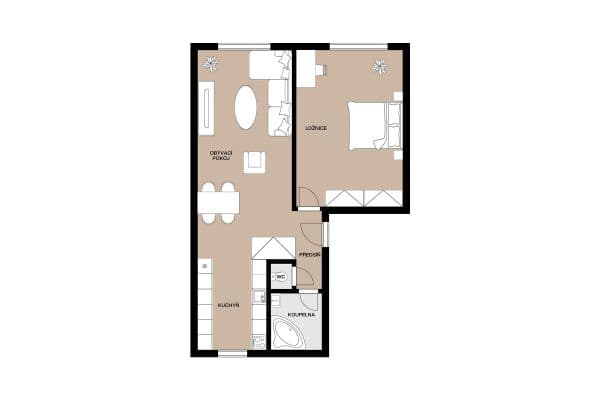 Prenájom bytu 2-izbový 71 m², Věkova, Praha Prenájom bytu 2-izbový 71 m², Věkova, Praha