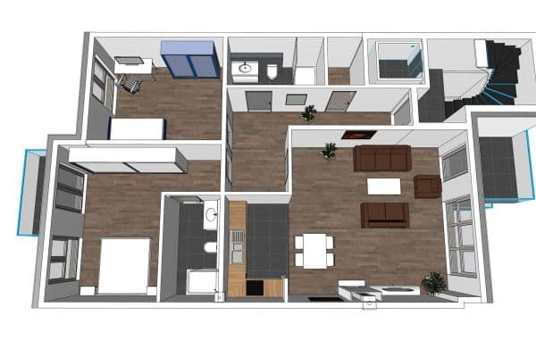 Prenájom bytu 3-izbový 110 m², Hilden Prenájom bytu 3-izbový 110 m², Hilden