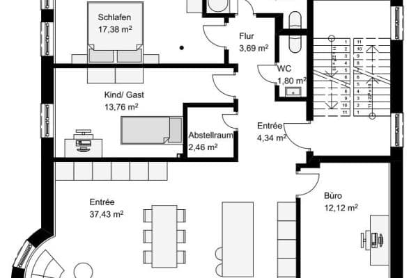 Prenájom bytu 4-izbový 102 m², Am Stadtberg 10, Dillingen Prenájom bytu 4-izbový 102 m², Am Stadtberg 10, Dillingen