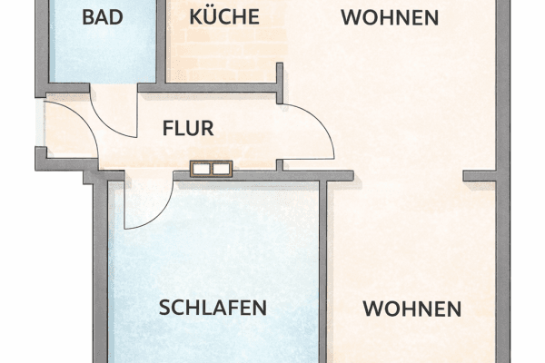 Prenájom bytu 2-izbový 52 m², Melle, Dolné Sasko Prenájom bytu 2-izbový 52 m², Melle, Dolné Sasko