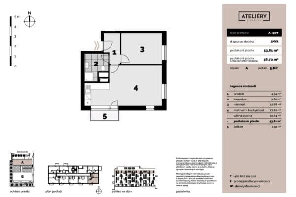 Prenájom bytu 2-izbový 57 m², Štěchovická, Praha Prenájom bytu 2-izbový 57 m², Štěchovická, Praha