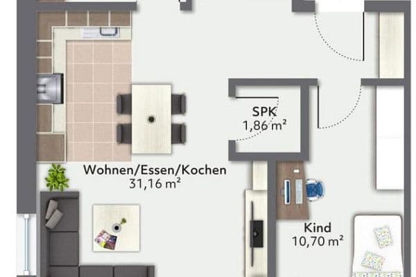 Prenájom bytu 3-izbový 68 m², Baar-Ebenhausen, Bavorsko Prenájom bytu 3-izbový 68 m², Baar-Ebenhausen, Bavorsko