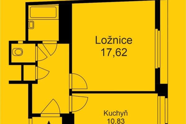 Prenájom bytu 1-izbový 37 m², Uruguayská, Praha Prenájom bytu 1-izbový 37 m², Uruguayská, Praha