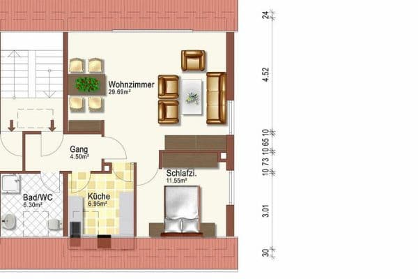 Prenájom bytu 2-izbový 63 m², Bruchköbel-Niederissigheim Prenájom bytu 2-izbový 63 m², Bruchköbel-Niederissigheim