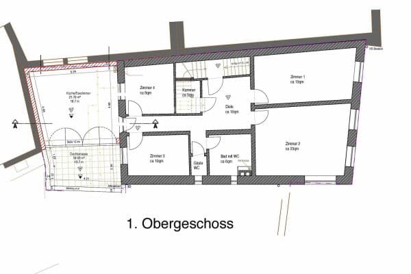 Prenájom bytu 4-izbový 112 m², Predigerberg 14, Augsburg, Bavorsko Prenájom bytu 4-izbový 112 m², Predigerberg 14, Augsburg, Bavorsko