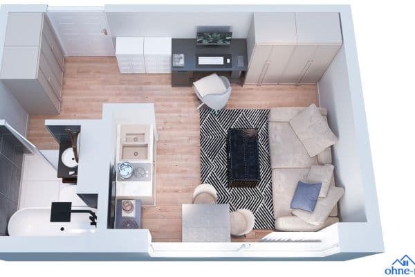 Prenájom bytu 1-izbový 19 m², Kreuzerweg 33, München, Bavorsko Prenájom bytu 1-izbový 19 m², Kreuzerweg 33, München, Bavorsko