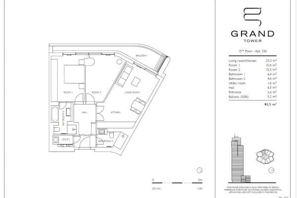 Prenájom bytu 3-izbový 82 m², Europa-Allee 2, Frankfurt am Main, Hesensko Prenájom bytu 3-izbový 82 m², Europa-Allee 2, Frankfurt am Main, Hesensko