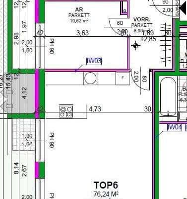 Prenájom bytu 3-izbový 77 m², Heiligenstädter Straße 395a, Wien, Viedeň Prenájom bytu 3-izbový 77 m², Heiligenstädter Straße 395a, Wien, Viedeň