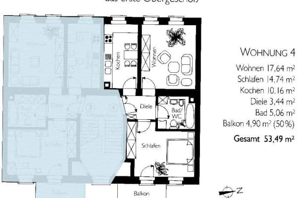 Predaj bytu 2-izbový 54 m², Schachtstraße 2, Leipzig, Sasko Predaj bytu 2-izbový 54 m², Schachtstraße 2, Leipzig, Sasko