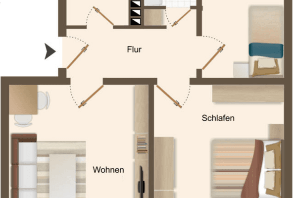 Prenájom bytu 3-izbový 64 m², Magdeburg, Sasko-Anhaltsko Prenájom bytu 3-izbový 64 m², Magdeburg, Sasko-Anhaltsko