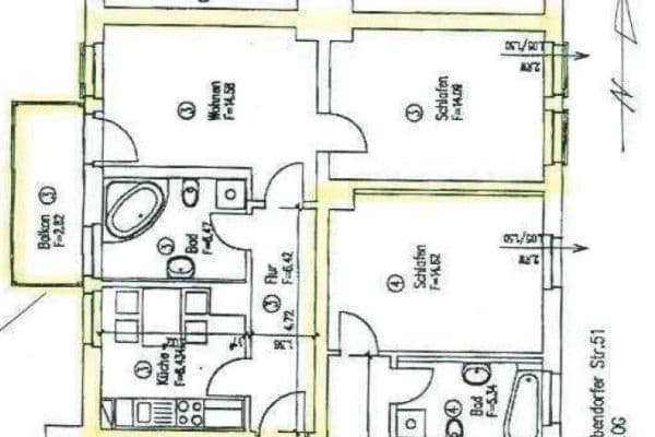Prenájom bytu 2-izbový 53 m², Ebendorfer Straße 51, Magdeburg, Sasko-Anhaltsko Prenájom bytu 2-izbový 53 m², Ebendorfer Straße 51, Magdeburg, Sasko-Anhaltsko