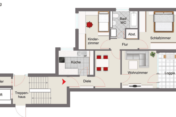 Prenájom bytu 3-izbový 76 m², Schmiedestraße 13, Herford, Severné Porýnie - Westfálsko Prenájom bytu 3-izbový 76 m², Schmiedestraße 13, Herford, Severné Porýnie - Westfálsko