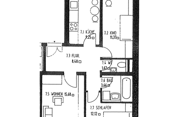 Predaj bytu 3-izbový 65 m², Melscher Str. 6, Leipzig, Sasko Predaj bytu 3-izbový 65 m², Melscher Str. 6, Leipzig, Sasko