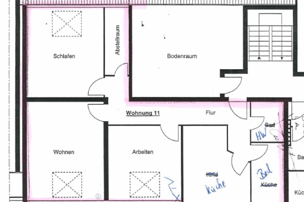 Prenájom bytu 3-izbový 83 m², Dachtmisser Weg 6, Burgdorf Prenájom bytu 3-izbový 83 m², Dachtmisser Weg 6, Burgdorf