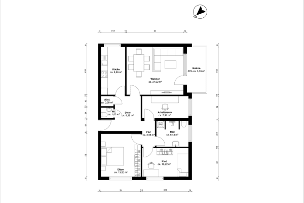 Predaj bytu 3-izbový 82 m², Olfen Predaj bytu 3-izbový 82 m², Olfen