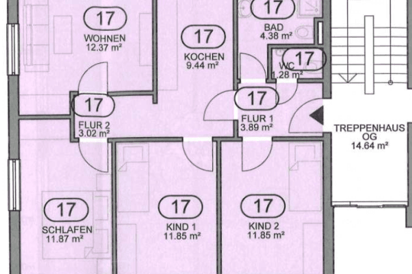 Prenájom bytu 4-izbový 70 m², Friedhofsweg 19 C, Niestetal Prenájom bytu 4-izbový 70 m², Friedhofsweg 19 C, Niestetal