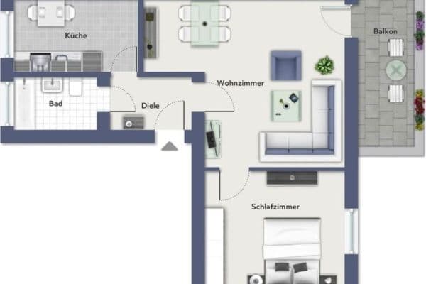 Prenájom bytu 2-izbový 57 m², Montanusstraße 60, Köln Prenájom bytu 2-izbový 57 m², Montanusstraße 60, Köln