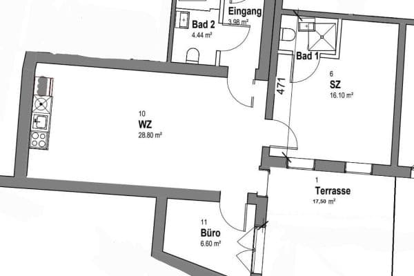 Prenájom bytu 3-izbový 71 m², Schmidtstraße 8, Rüdesheim am Rhein Prenájom bytu 3-izbový 71 m², Schmidtstraße 8, Rüdesheim am Rhein