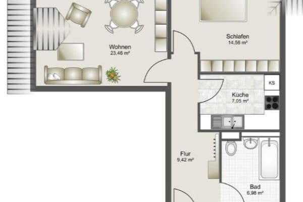 Predaj bytu 2-izbový 62 m², Budenheim Predaj bytu 2-izbový 62 m², Budenheim