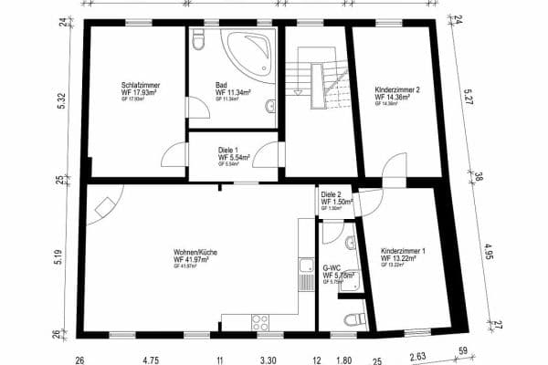 Prenájom bytu 4-izbový 112 m², Bochum Prenájom bytu 4-izbový 112 m², Bochum