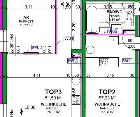 Prenájom bytu 2-izbový 51 m², Heiligenstädter Straße 395a, Wien, Viedeň Prenájom bytu 2-izbový 51 m², Heiligenstädter Straße 395a, Wien, Viedeň
