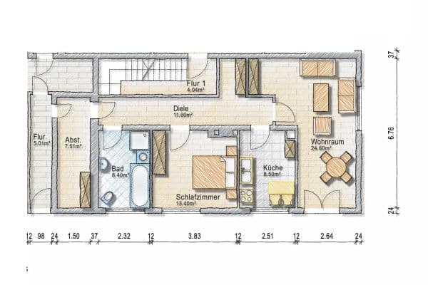 Prenájom bytu 2-izbový 74 m², Kelkheim Prenájom bytu 2-izbový 74 m², Kelkheim