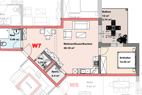 Prenájom bytu 2-izbový 65 m², Perlengasse 14, Kastellaun Prenájom bytu 2-izbový 65 m², Perlengasse 14, Kastellaun