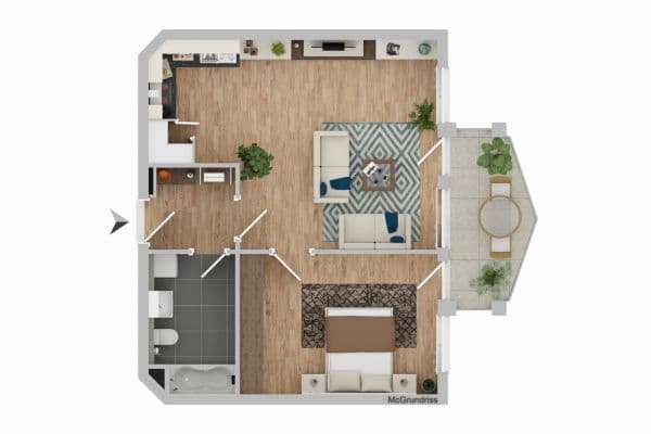 Predaj bytu 2-izbový 54 m², Schwerin, Meklenbursko-Predpomoransko Predaj bytu 2-izbový 54 m², Schwerin, Meklenbursko-Predpomoransko