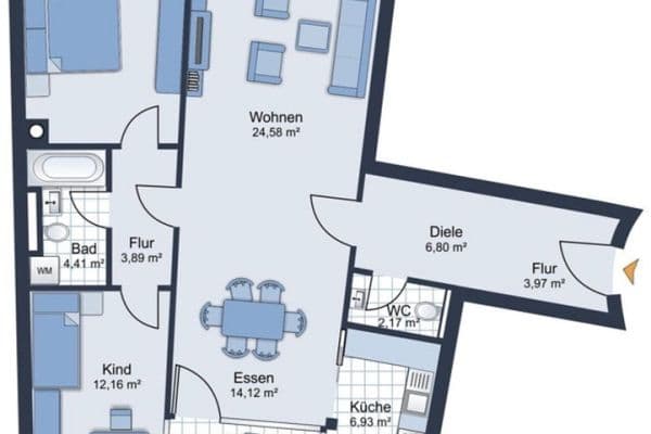 Predaj bytu 3-izbový 104 m², August-Hörmann-Platz 3, Gauting, Bavorsko Predaj bytu 3-izbový 104 m², August-Hörmann-Platz 3, Gauting, Bavorsko