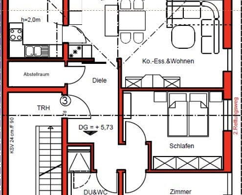 Prenájom bytu 3-izbový 85 m², Wiesenbach Prenájom bytu 3-izbový 85 m², Wiesenbach