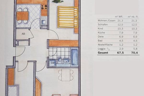 Prenájom bytu 3-izbový 68 m², Wollgrasweg 2, Schöneiche bei Berlin Prenájom bytu 3-izbový 68 m², Wollgrasweg 2, Schöneiche bei Berlin