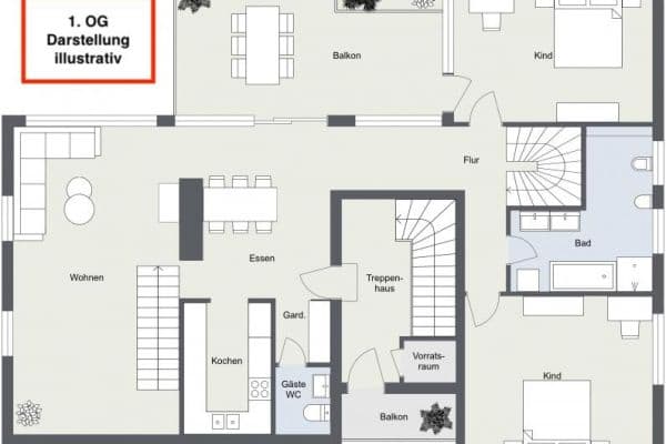 Prenájom bytu 4-izbový 196 m², Baden-Baden Prenájom bytu 4-izbový 196 m², Baden-Baden