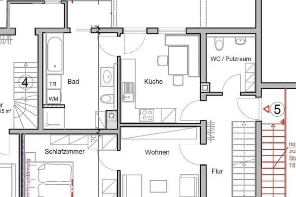 Prenájom bytu 4-izbový 104 m², Rielasingen-Worblingen Prenájom bytu 4-izbový 104 m², Rielasingen-Worblingen