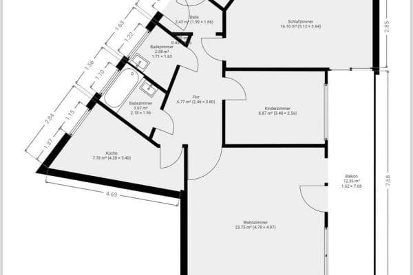 Predaj bytu 3-izbový 85 m², Mörfelden-Walldorf Predaj bytu 3-izbový 85 m², Mörfelden-Walldorf